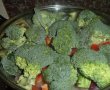 Broccoli cu ardei si ceapa rosie la tigaie-3