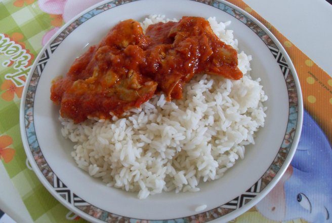 Nigerian chicken stew (stew nigerian de pui)