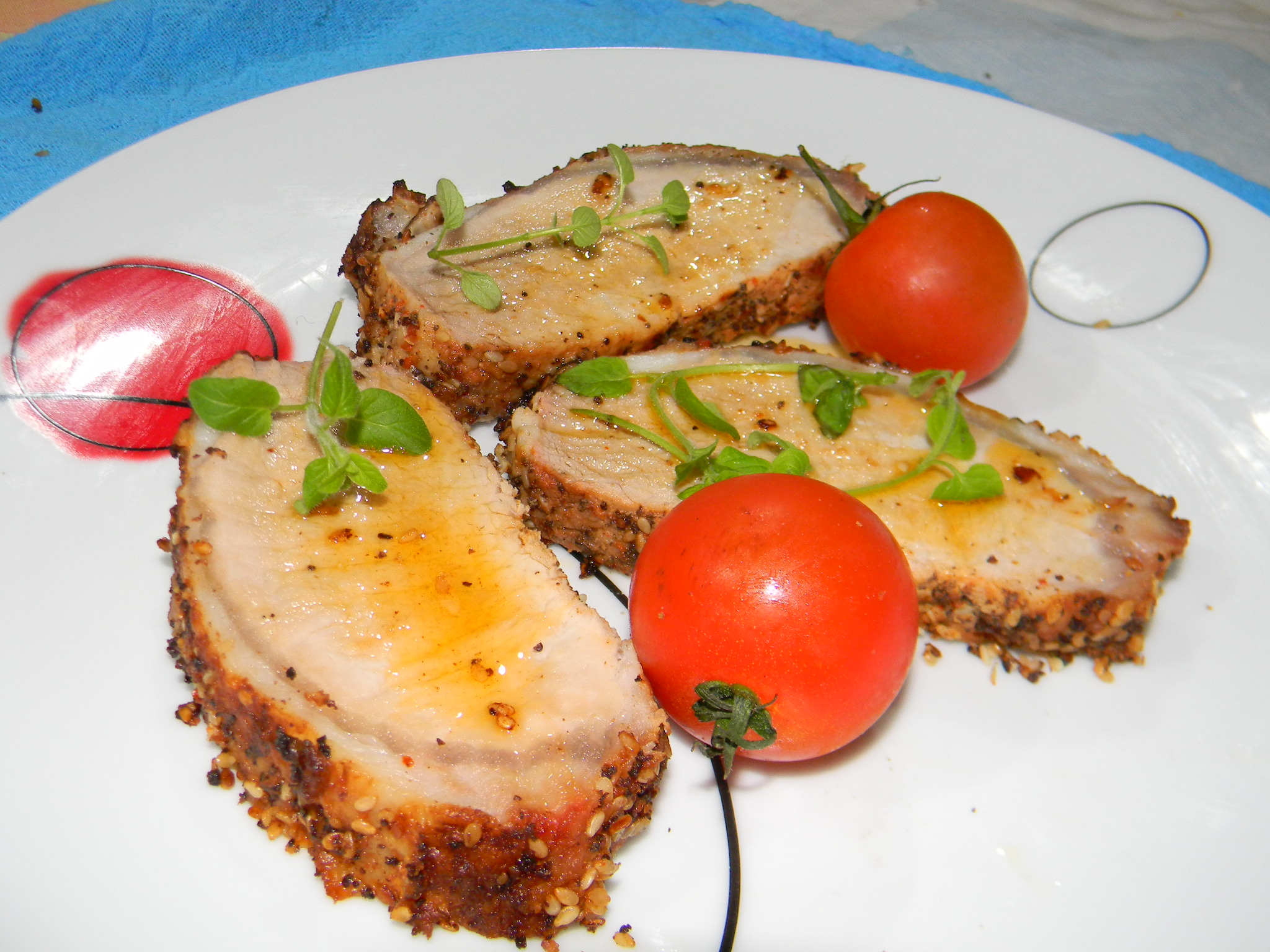 Cotlet de porc in crusta de seminte