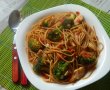 Spaghetti integrale cu broccoli si piept de pui-1