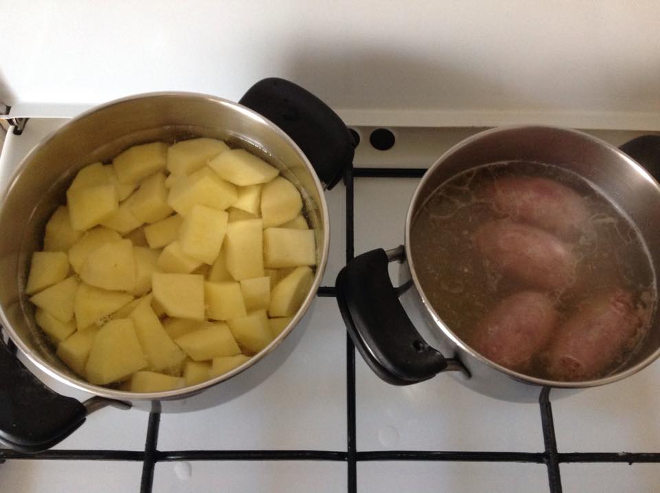 Piure de cartofi cu mini caltabos