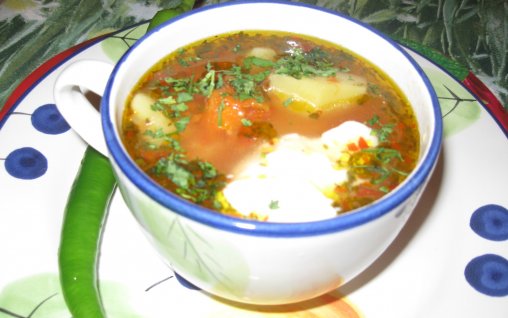 Retete Culinare - Ciorba de cartofi acrita cu zeama de varza