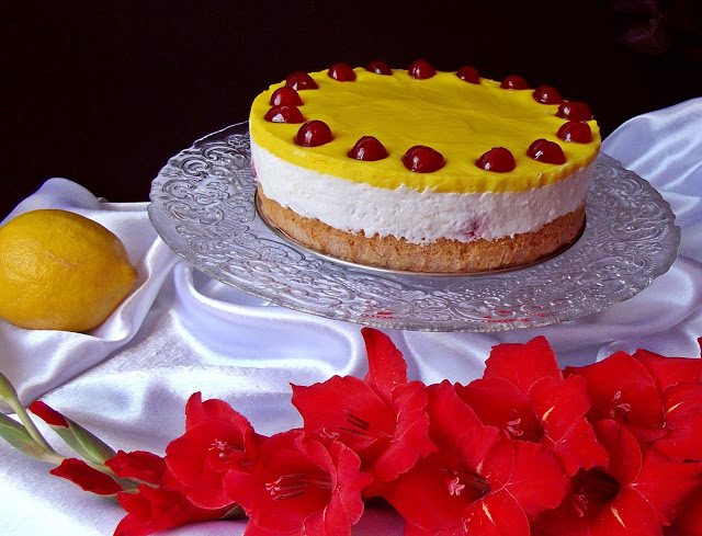 Cheesecake cu jeleu din lemon curd-reţeta cu numărul 600 şi o dublă aniversare
