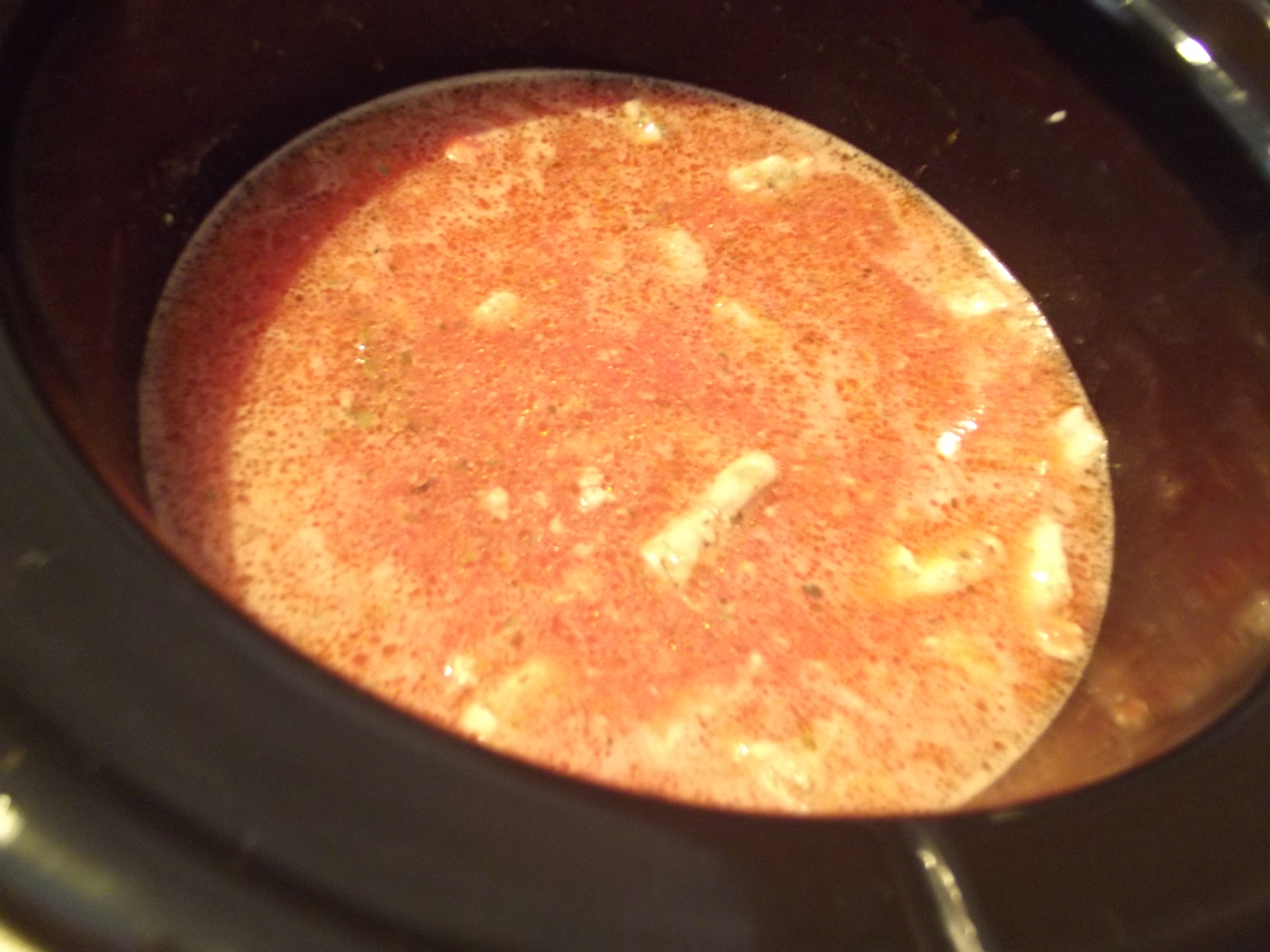 Muschi de porc in sos de rosii cu usturoi la slow cooker Crock-Pot 4,7 L