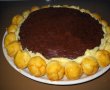 Tort brownies cu mini choux-uri-13