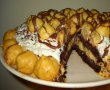 Tort brownies cu mini choux-uri-15