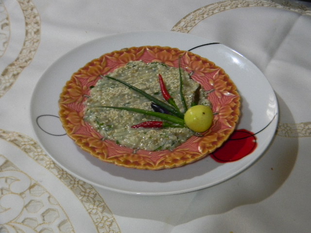 Salata de vinete albe cu iaurt si susan