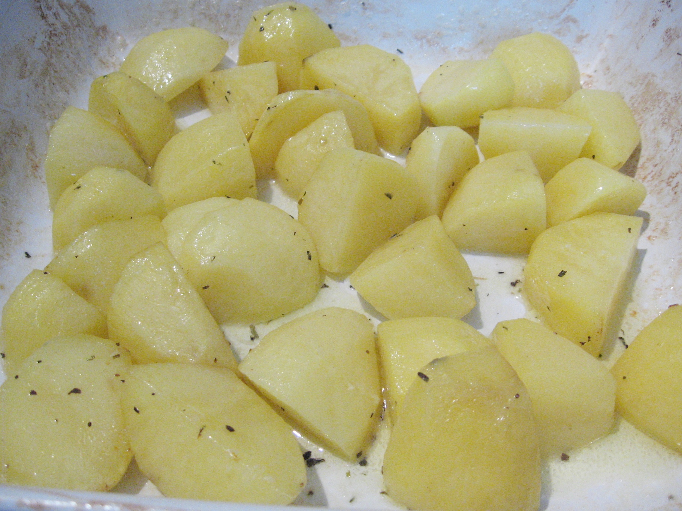 Budinca de cartofi cu piept de pui si smantana