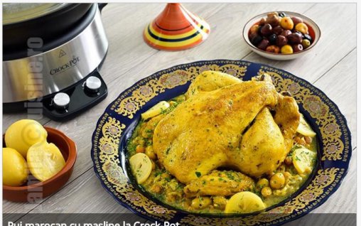O reteta dementiala de la Jamila Cuisine - Pui marocan cu masline la Crock-Pot