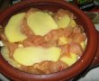 Cartofi gratinati cu piept de pui si afumatura-11