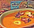 Supa crema de anghinare, sparanghel, rosii, ardei cu topping de calamari-9