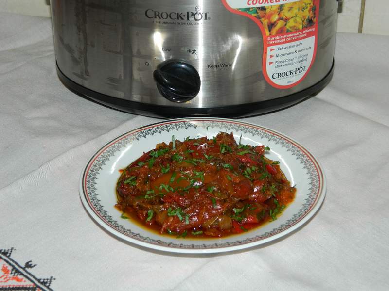Tocana ungureasca de ardei (Lecso) la slow cooker Crock-Pot