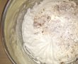 Desert prajitura cu nuca, ciocolata, crema de vanilie si jeleu de capsuni-6