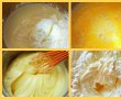 Desert tort in doua culori cu crema de vanilie si jeleu de caise-2