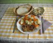 Cotlet de porc (vrabioara) la tigaia grill, cu legume gatite la abur si salata de varza dulce-8
