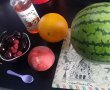 Salata de fructe in suport de pepene verde-0