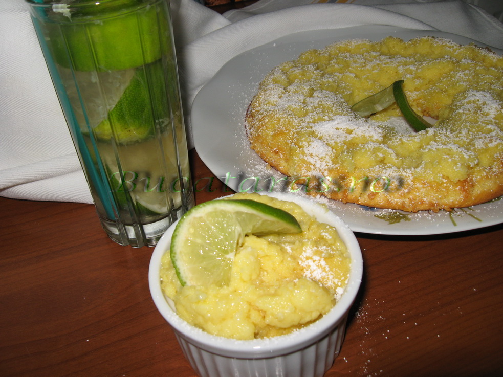 Lime & cheese pudding