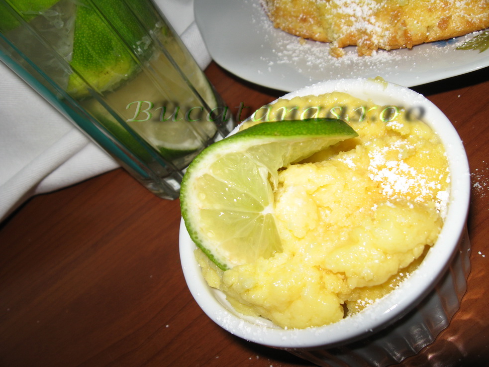 Lime & cheese pudding
