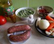Mâncărică de mazăre, cu morcovi și cârnați afumați de porc-1