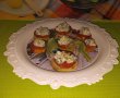 Sandwich-uri de legume (cartofi dulci, gulii si dovelecei) sos de iaurt cu castraveti si flori de tei-12