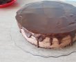 Desert tort cu crema de ciocolata si gem de zmeura - reteta nr. 900-11