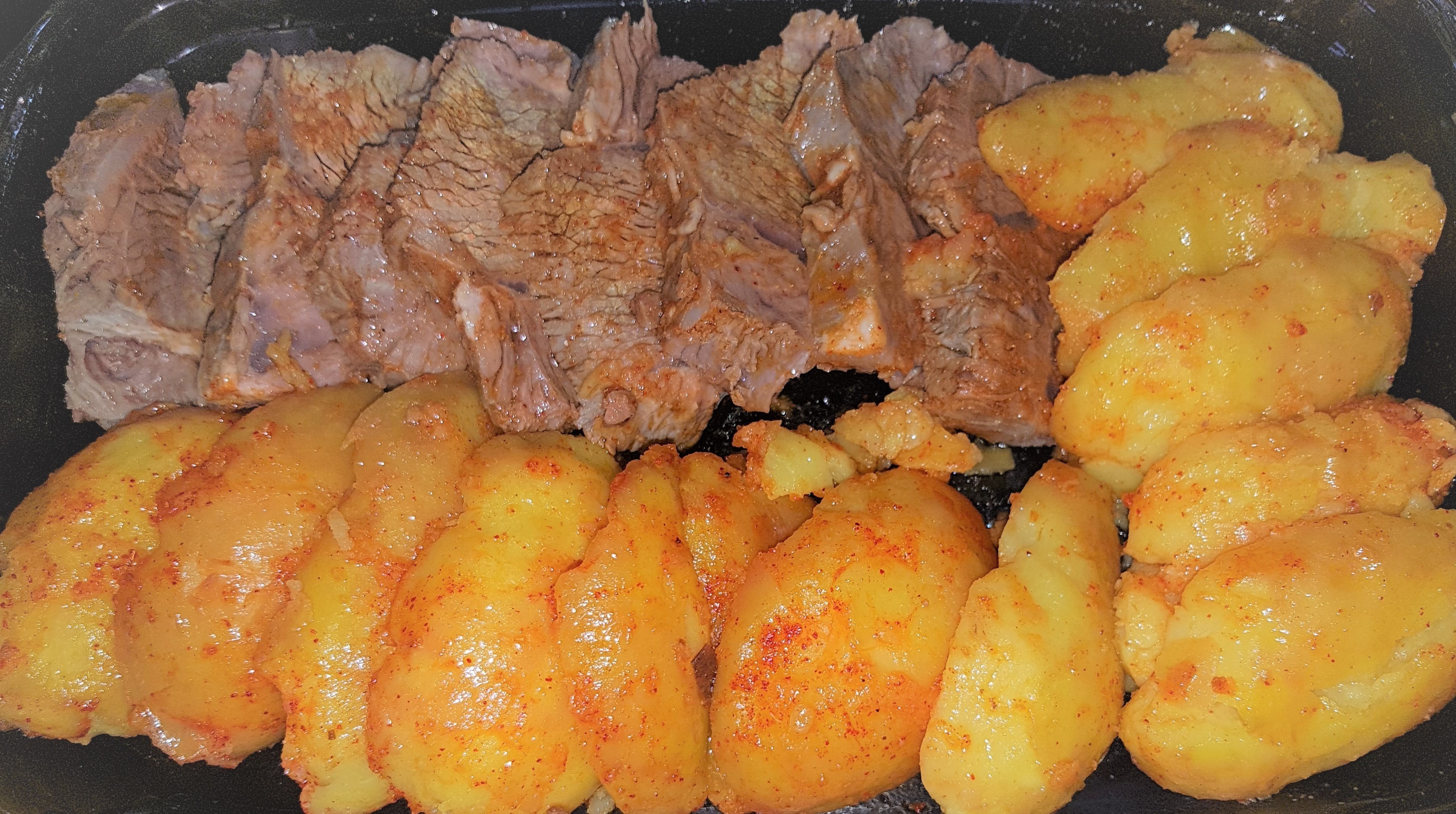 Friptura de vacuta cu cartofi gratinati