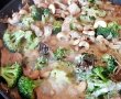 Carne de porc cu broccoli, crema de cocos si prune uscate-8