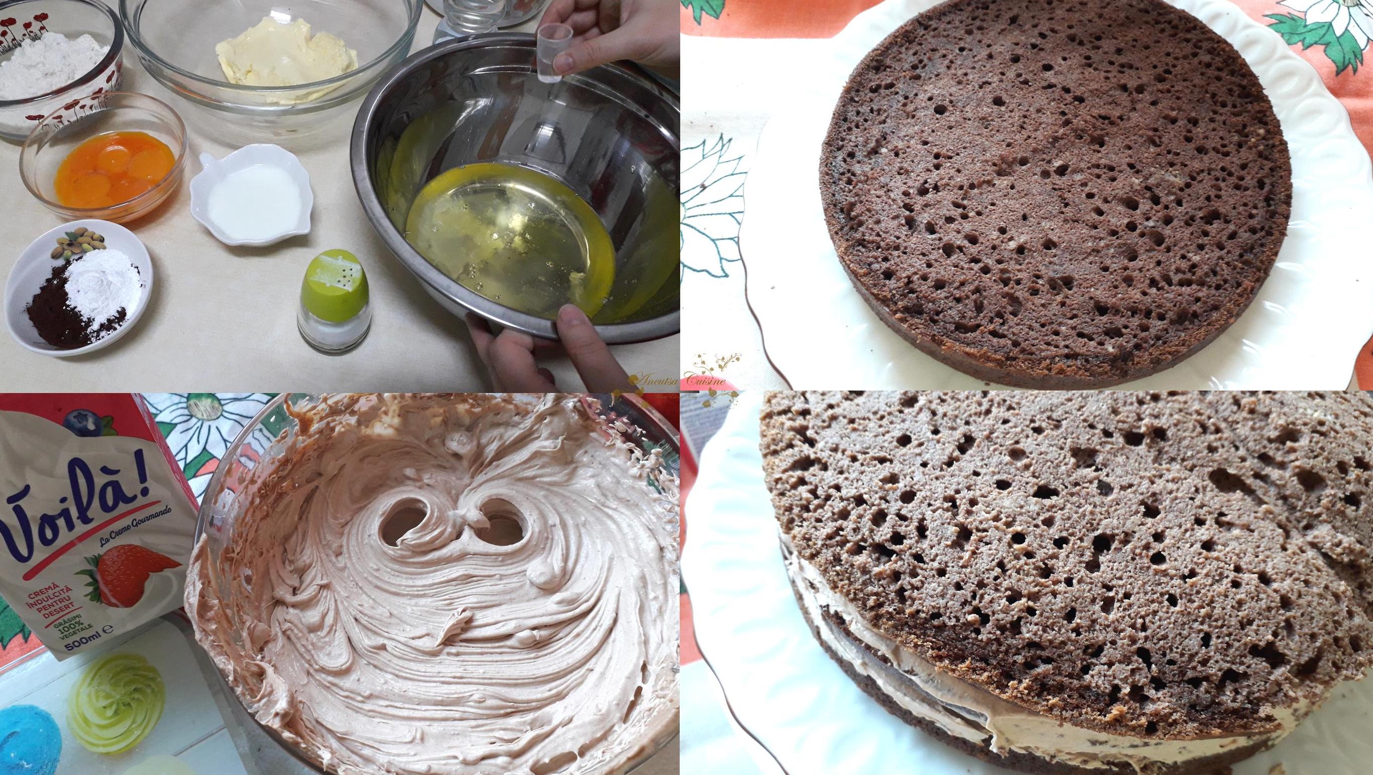Desert tort cu ciocolata si dantele