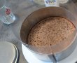 Desert prajitura (tort) cu blat banana bread, mousse de ciocolata alba si amarena-15