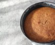 Desert prajitura (tort) cu blat banana bread, mousse de ciocolata alba si amarena-19