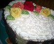 Tort cu trandafiri (cu crema mascarpone si jeleu de afine)-6