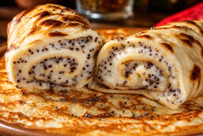 Crema de lapte si mac (pentru clatite)