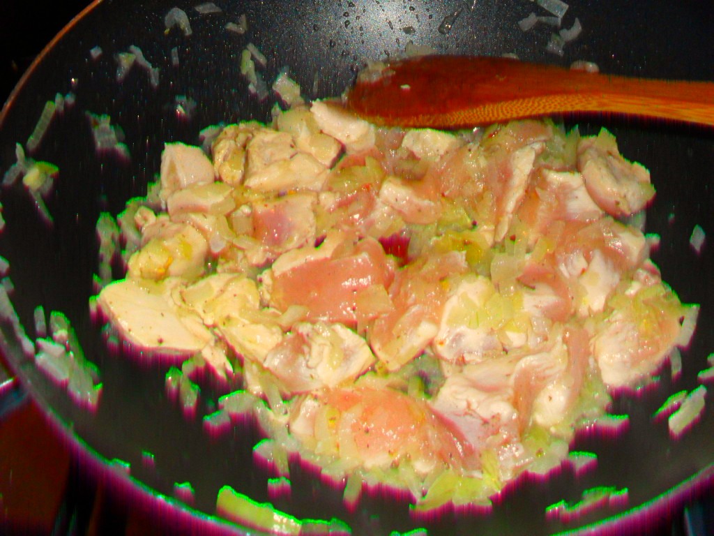 Legume cu carne la wok