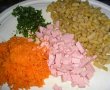 Salata cu fasole oloaga,sunca,morcovi,usturoi si maioneza-0