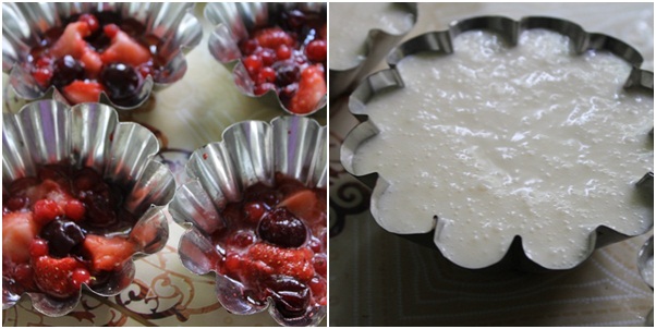 Inghetata in straturi cu vanilie si  fructe