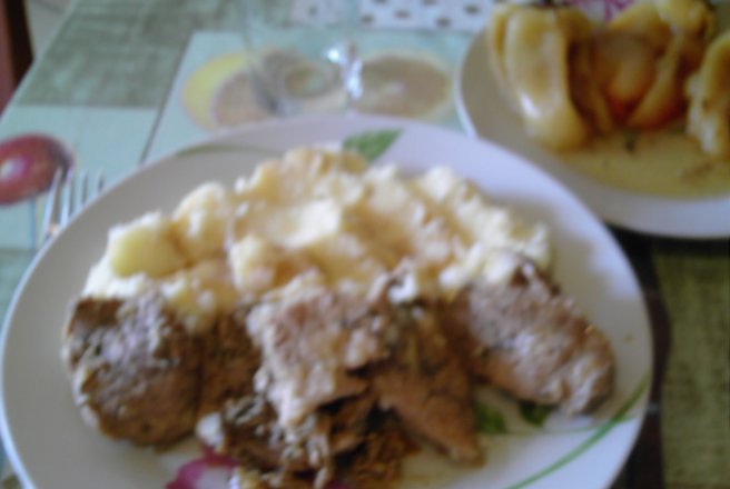 Friptura de porc cu piure de cartofi