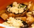 Ciuperci umplute cu brânză și cartofi la cuptor-3