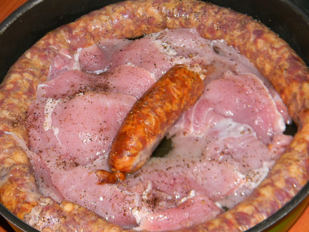 Friptura ardeleneasca de porc cu carnati -de Craciun