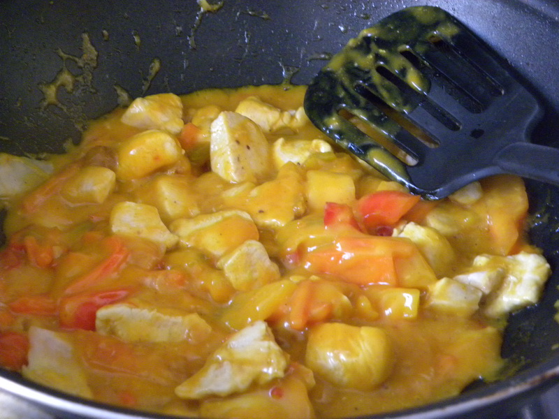 Pui cu Vitasia wok sauce curry (by Lidl)