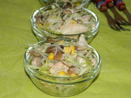 Salata de cruditati cu piept de pui