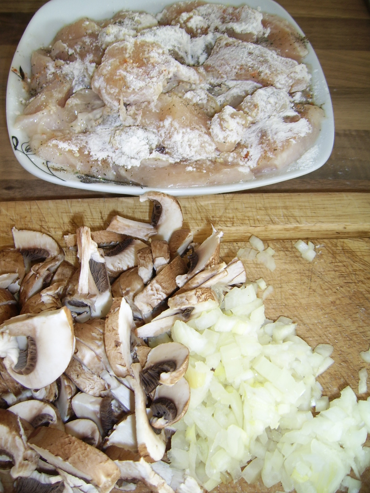 Pollo ai funghi porcini - Pui cu hribi