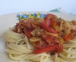 Spaghetti cu ciuperci si sos de rosii picant - de post-2