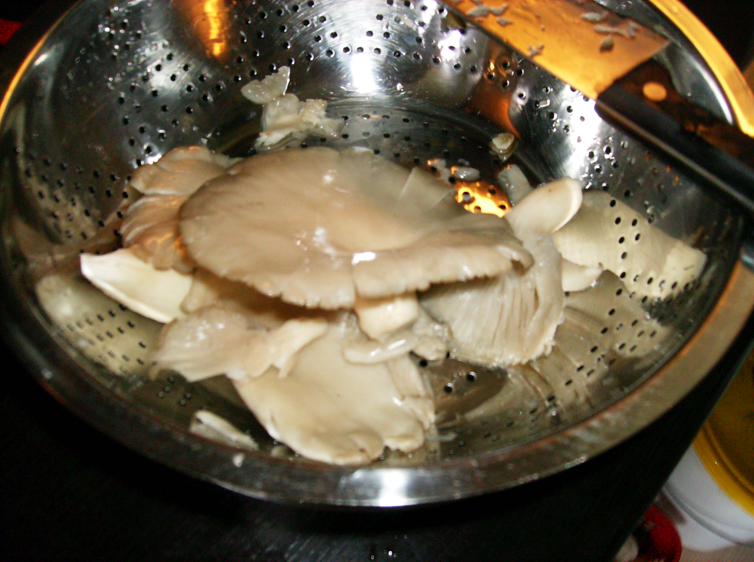 Ciuperci pleutorus cu cotlet de porc