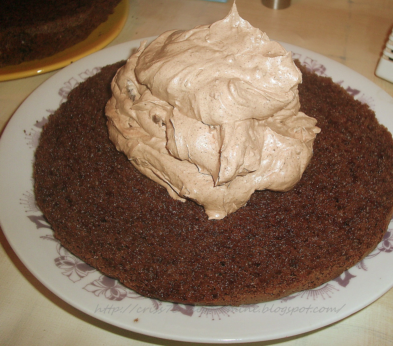 Tort cu crema caramel si ciocolata