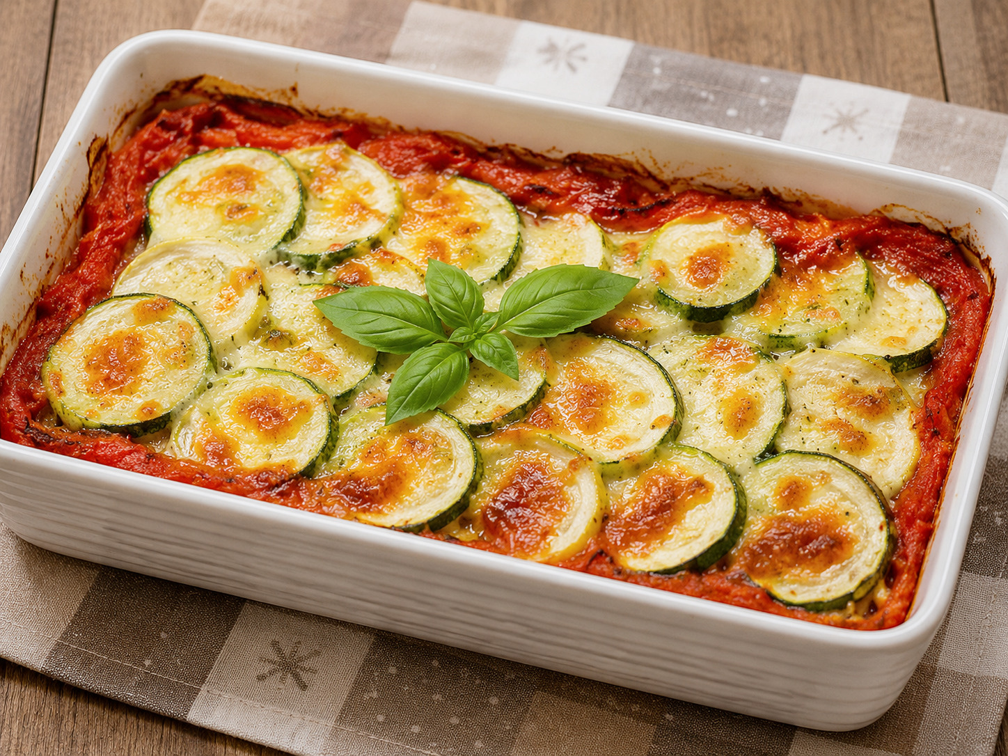 Gratin cu dovlecel si rosii