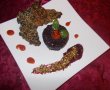 Peste la cuptor in crusta de susan bicolor servit cu orez negru si lamaie-0