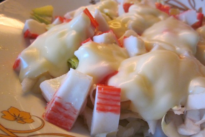 Salata din andive, surimi si maioneza