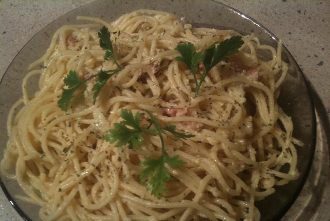Spaghetti Carbonara cu smantana