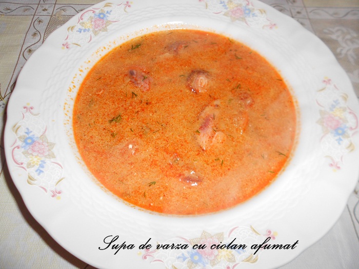 Supa de varza cu ciolan afumat (2)
