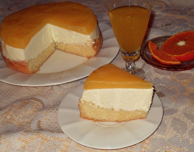 Tort usor cu crema de branza si portocala